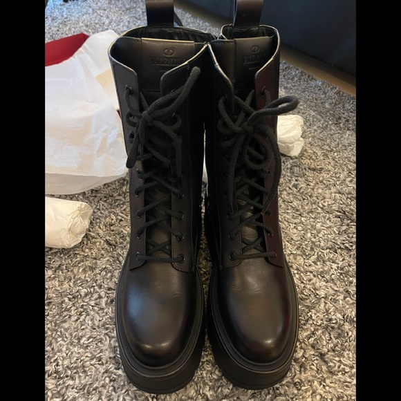Valentino Uniqueform Lace Up Boots - Picture 4 of 8
